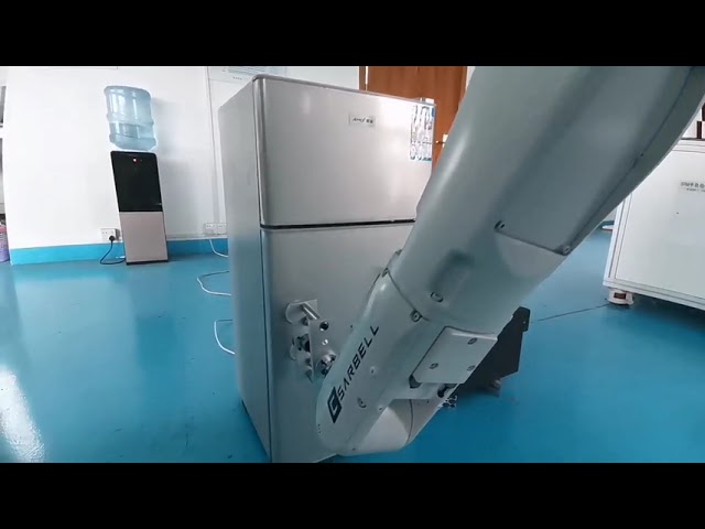 कंपनी के वीडियो के बारे में Robotic arm for refrigerator door durability test - continuously open and close