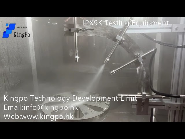 कंपनी के वीडियो के बारे में IPX9K Water Spray Test Chamber / 8Mpa-10Mpa IPX9K Test Equipment